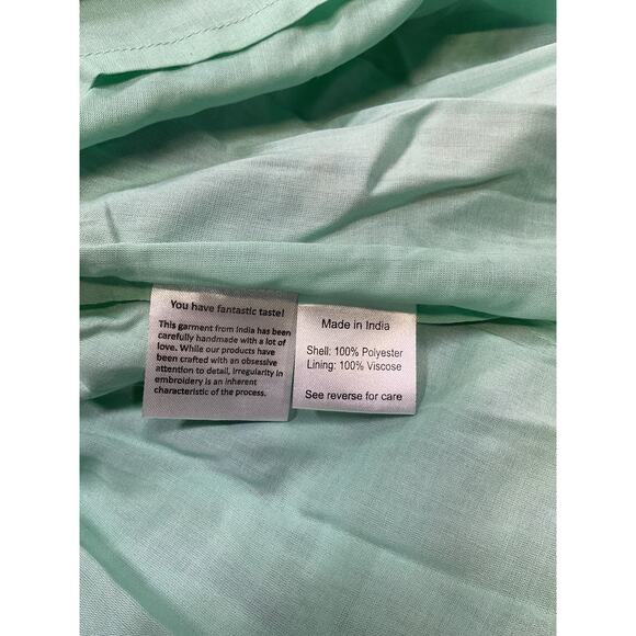 Rococo Sand Green Polyester Mini Dress Size S - Picture 5 of 5